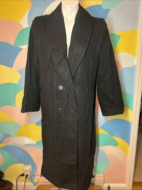 Vintage forecaster Classic Black Double-Breasted Women’s Coat sz 12